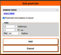 Pesticide added to recipe